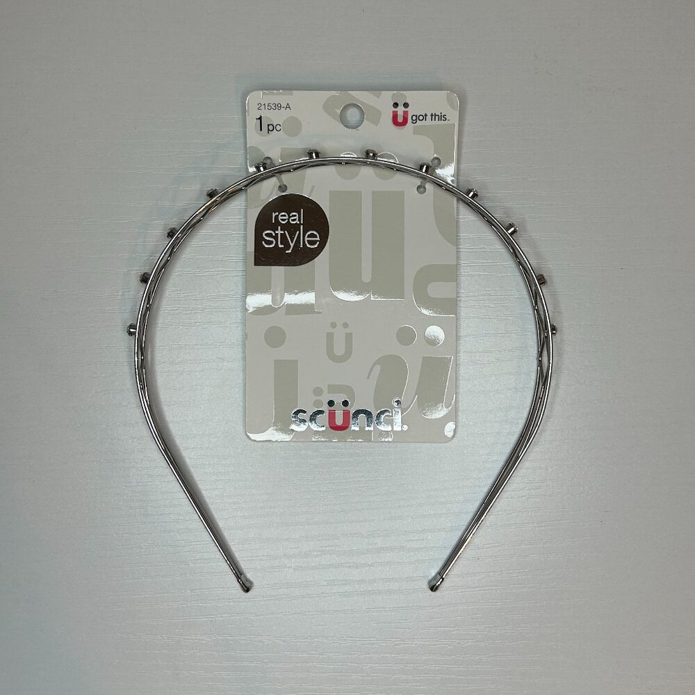 NWT silver metal headband